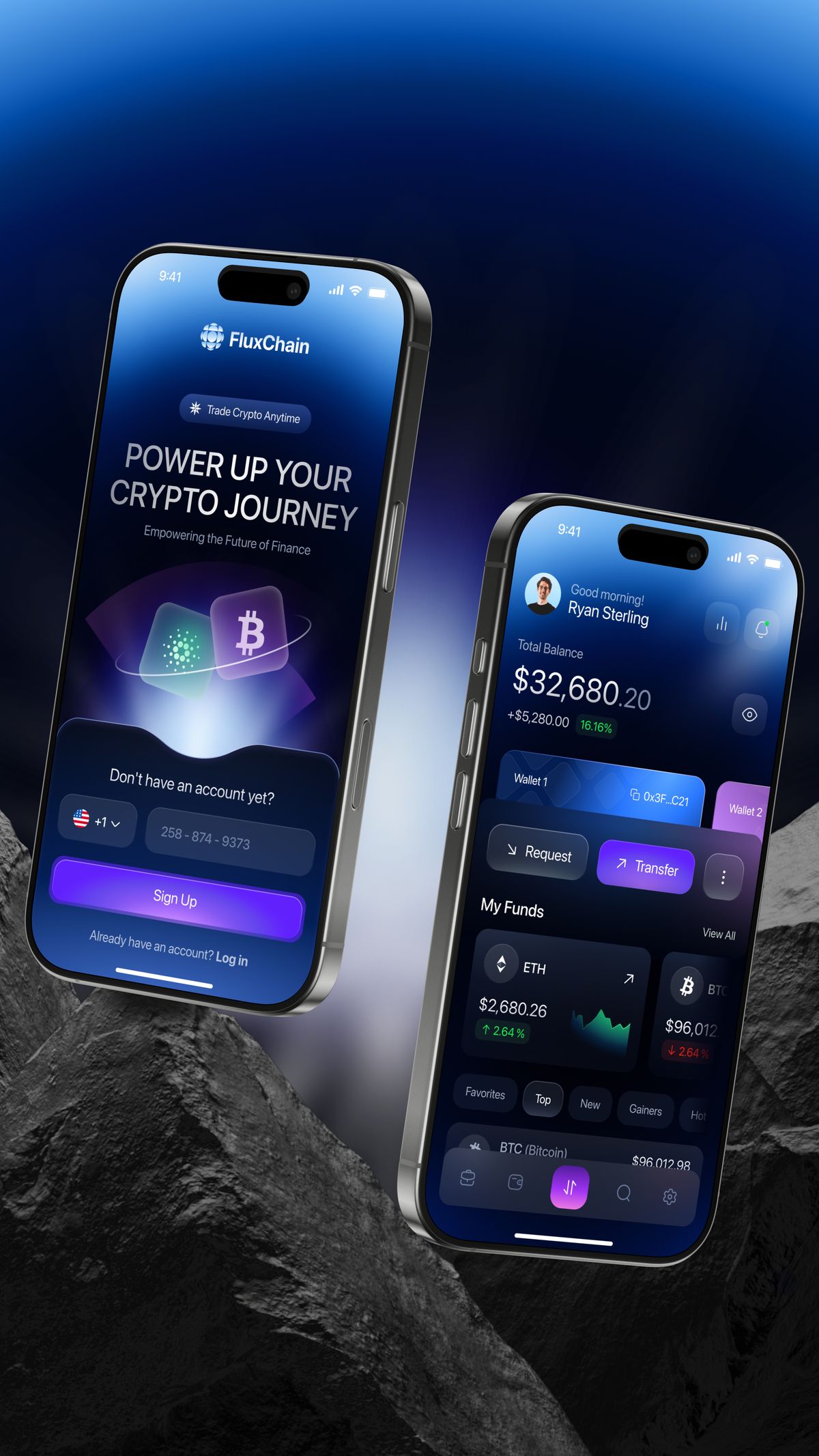 FluxChain Crypto App UI